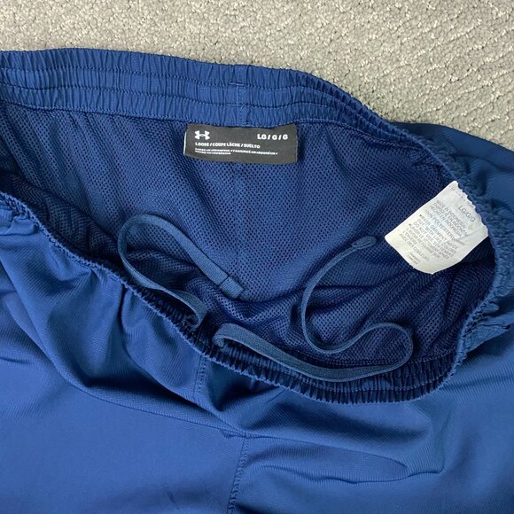 Under Armour Vital Woven Pants Men's Large Track Running Gym Windbreaker Blue - Picture 7 of 15
